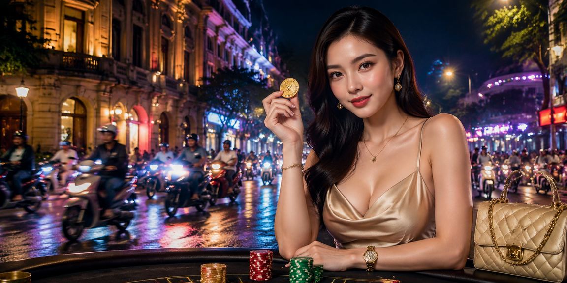 Không khí sôi động của sòng bài neon tại Hà Nội gắn với trải nghiệm Baccarat trực tuyến