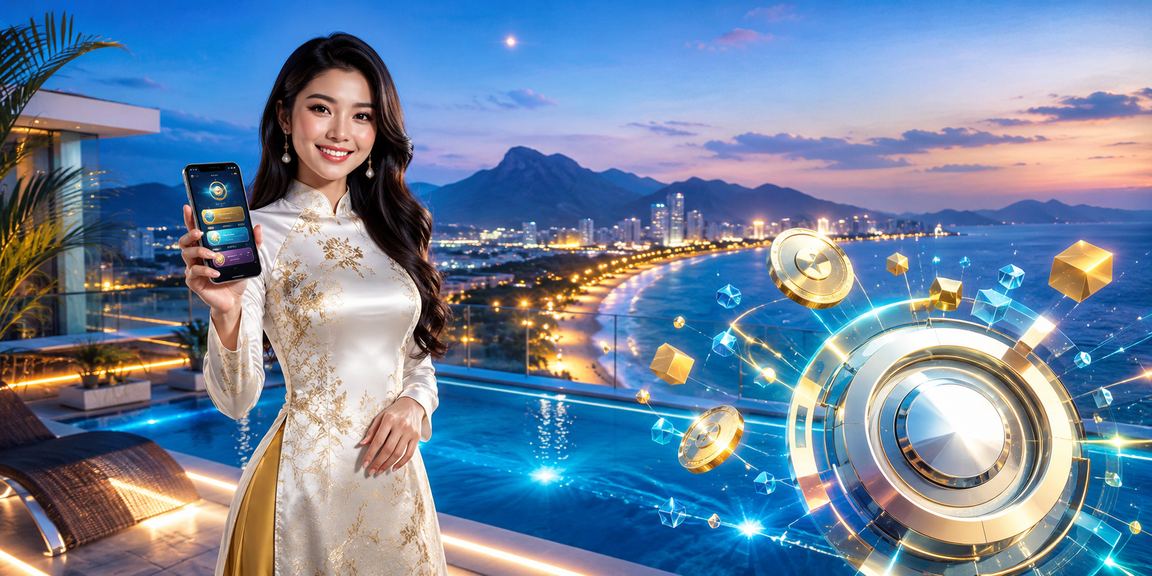 Người dùng Quy Nhơn mặc áo dài khám phá ứng dụng casino 1907